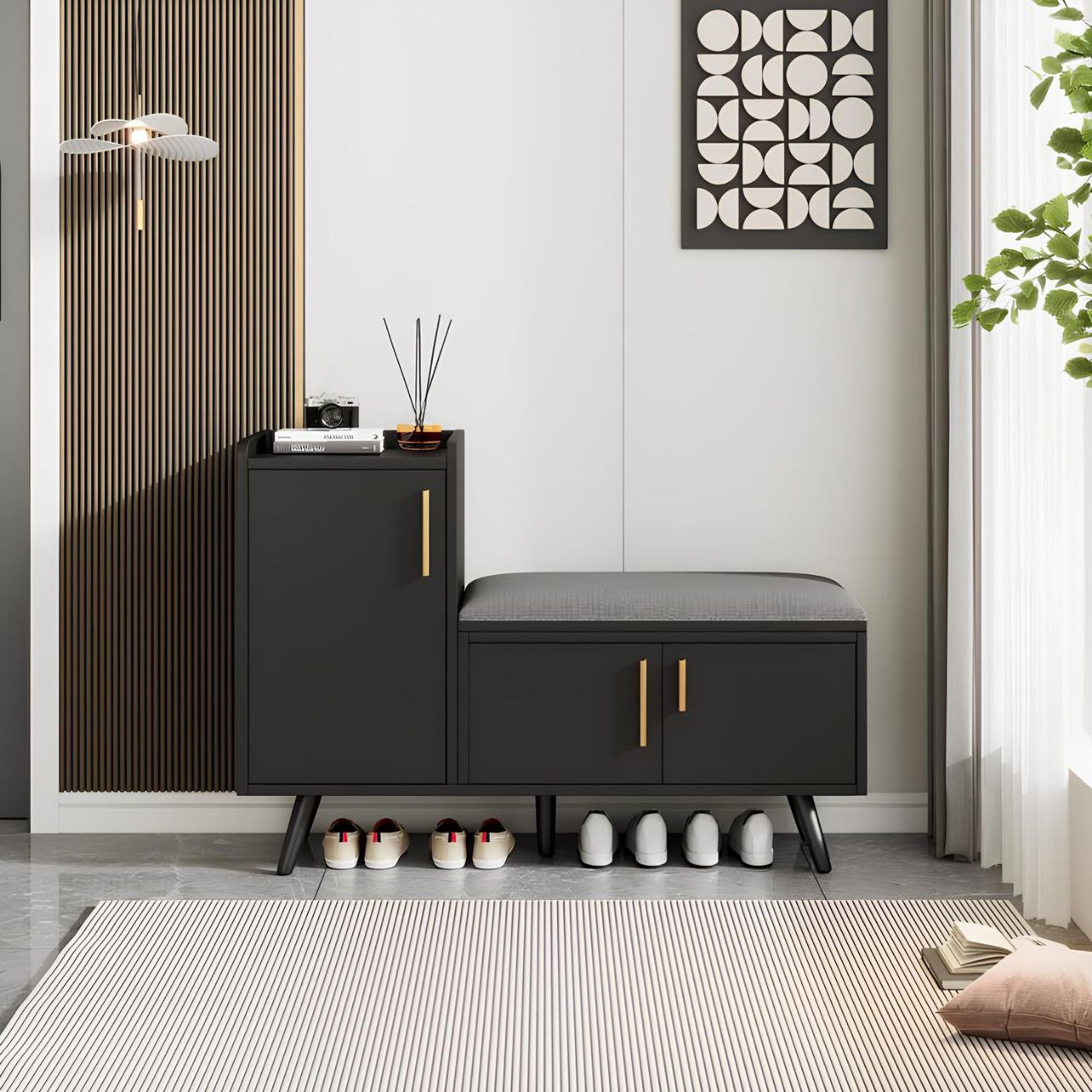 Shoe Closet | Black | 110 x 40 x 50 cm | SU87