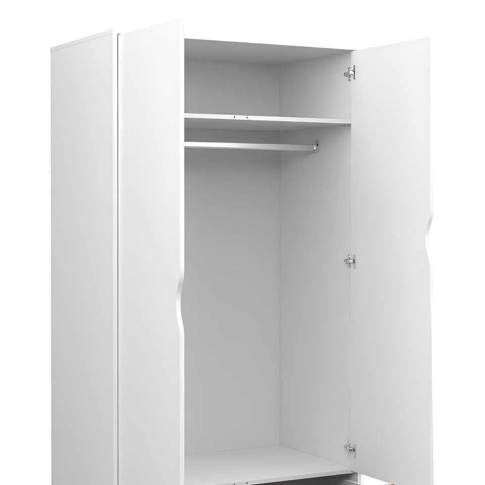 Wardrobe | Wooden & White | 80 x 50 x 220 cm | WD52