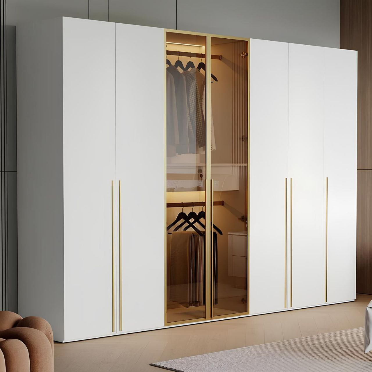 Wardrobe | White | 240 x 50 x 220 cm | WD55