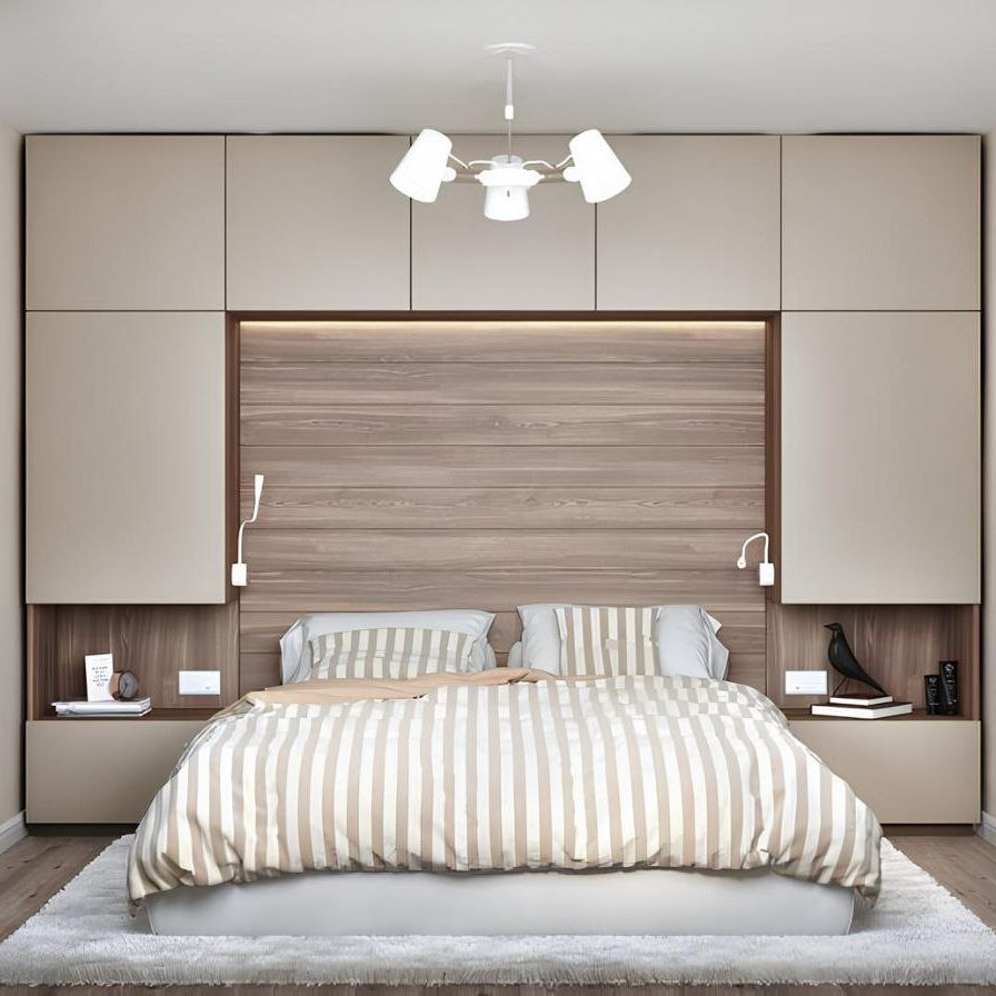 طقم غرفة نوم كاملة | بيج | قطعة واحدة | غرفة نوم ٢