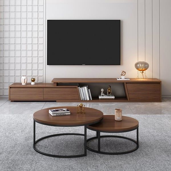 Living Room Set Brown & Black - 220 x 40 x 40 cm | SET43