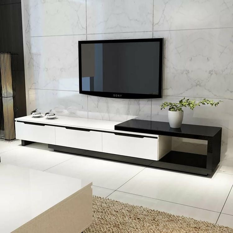 Tv Unit White & Black - 190 x 40 x 40 cm | TV97