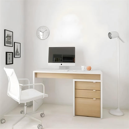 Desk Wooden & White - 120 x 40 x 75 cm | DE25