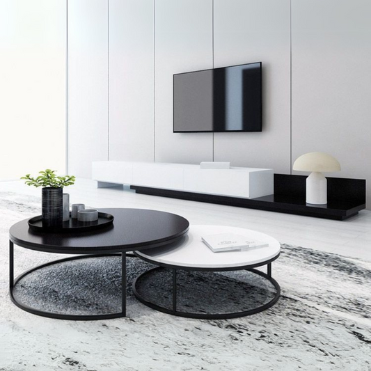 Living Room Set Black & White - 240 x 40 x 40 cm | SET16