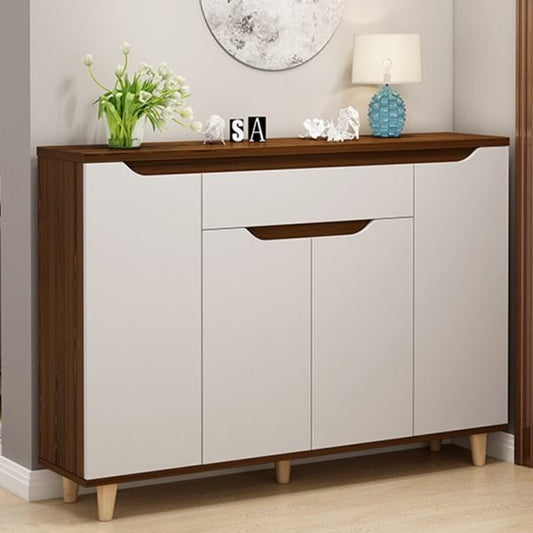 Shoe Closet White & Brown - 140 x 40 x 100 cm | SU25
