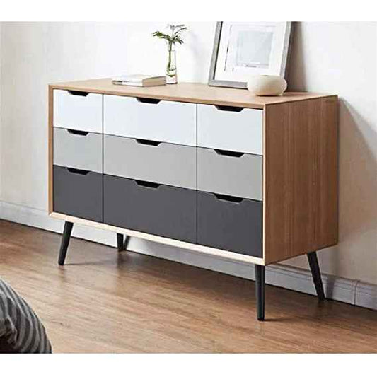 Shoe Closet White & Wooden - 120 x 40 x 90 cm | SU53