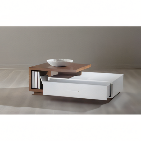 Table Unit White & Brown - 100 x 50 x 40 cm | TA31