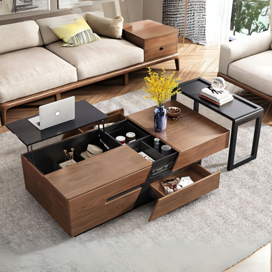 Table Unit Brown & Black - 120 x 70 x 40 cm | TA56