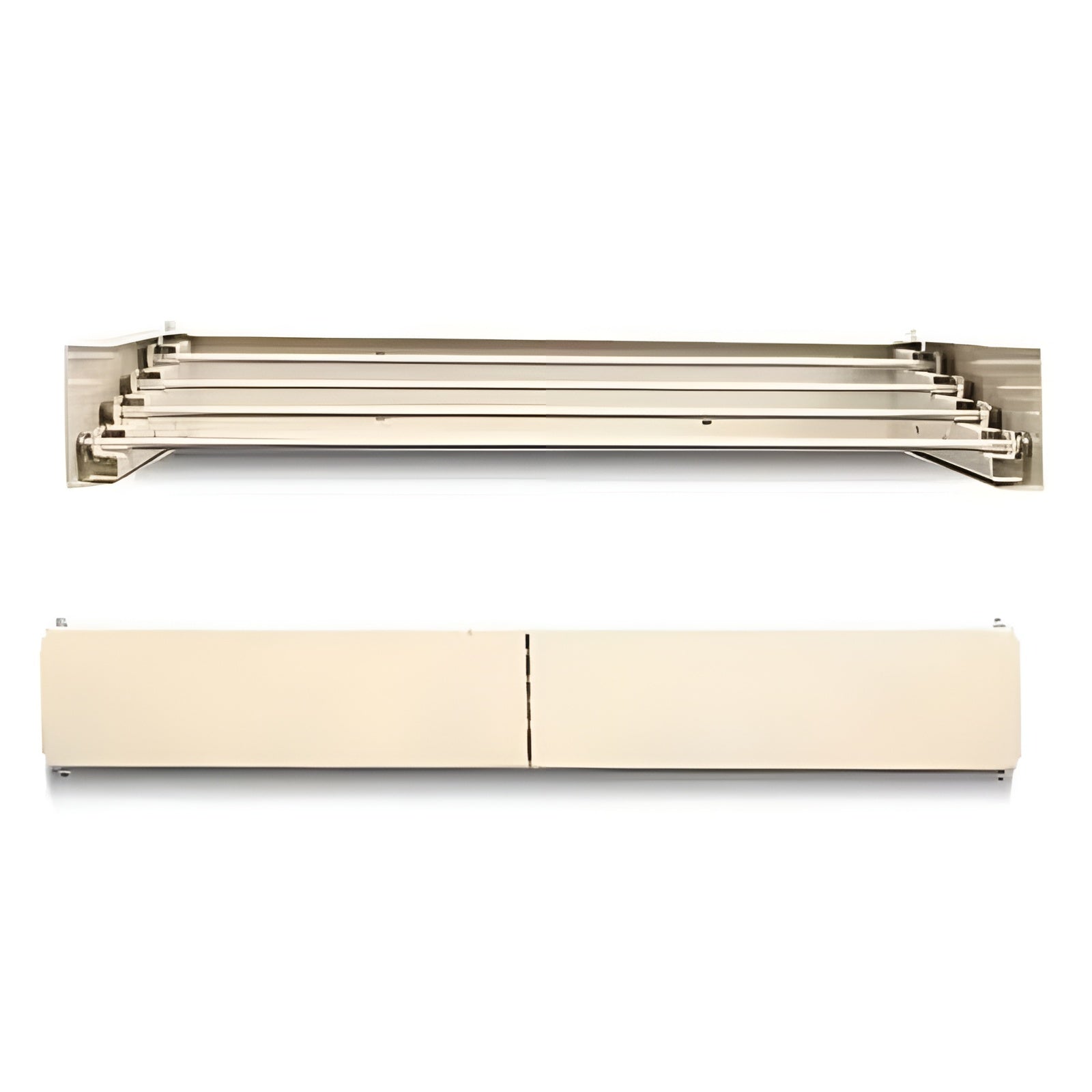 Stainless steel grill grate on a white background