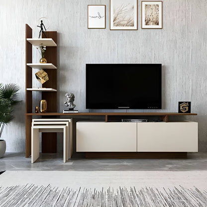 Tv Unit Beige & Brown - 200 x 40 x 50 cm | TV110