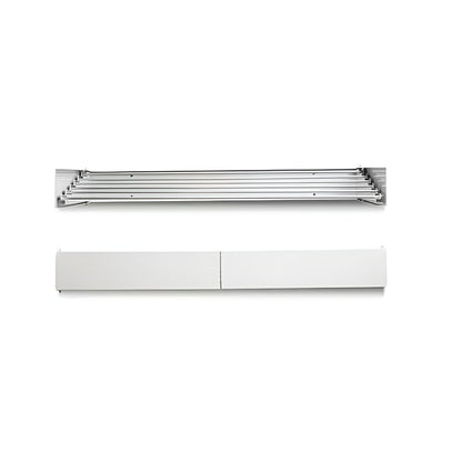 White air conditioning unit on a white background