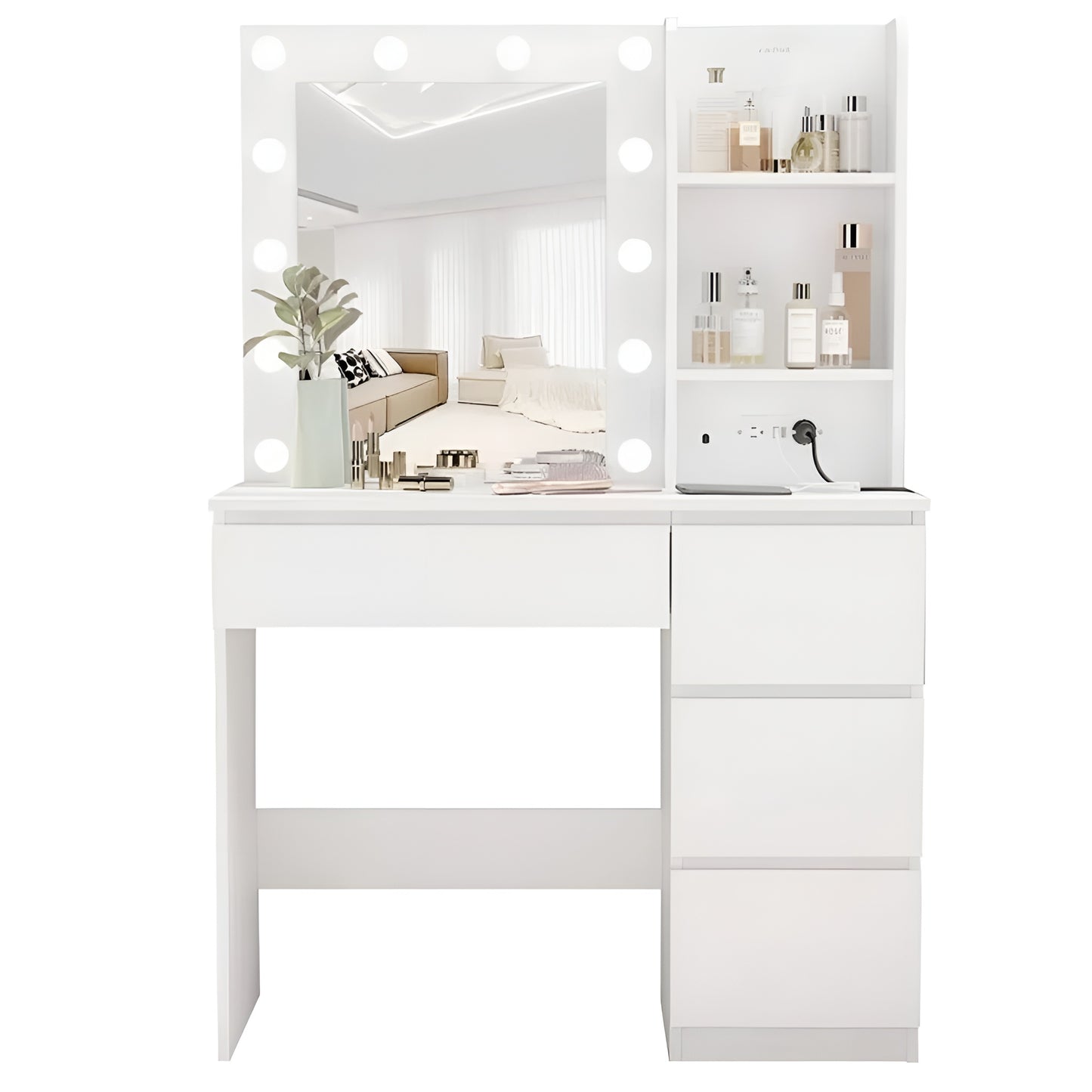 طاولة تزيين | أبيض | 140 × 90 × 40 | DT55