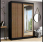 Wardrobe | Wooden & Black | 120 x 50 x 220 cm | WD81