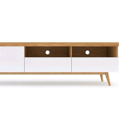 Tv Unit White & Wooden - 160 x 40 x 40 cm | TV9