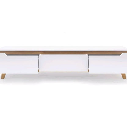 Tv Unit White & Wooden - 160 x 40 x 40 cm | TV11