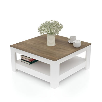 Table Unit Wooden & White - 80 x 80 x 40 cm | TA72