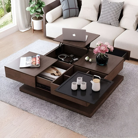 Table Unit Brown & Black - 70 x 70 x 40 cm | TA54