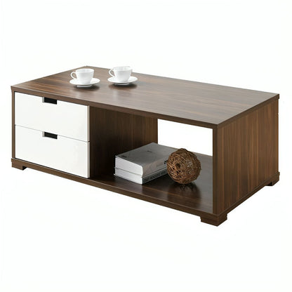 Table Unit White & Brown - 120 x 60 x 40 cm | TA14