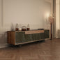 Tv Unit Black & Wooden - 180 x 40 x 40 cm | TV46