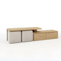 Tv Unit White & Wooden - 200 x 40 x 40 cm | TV100