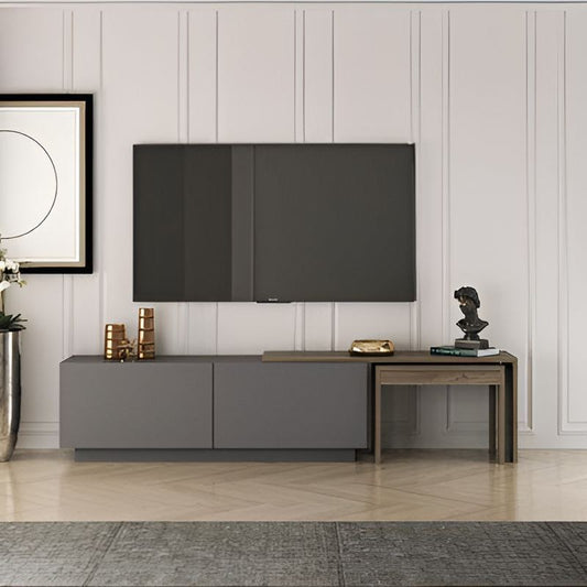 Tv Unit Grey & Wooden - 160 x 40 x 40 cm | TV105