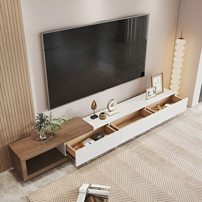 Tv Unit White & Brown - 240 x 40 x 40 cm | TV102