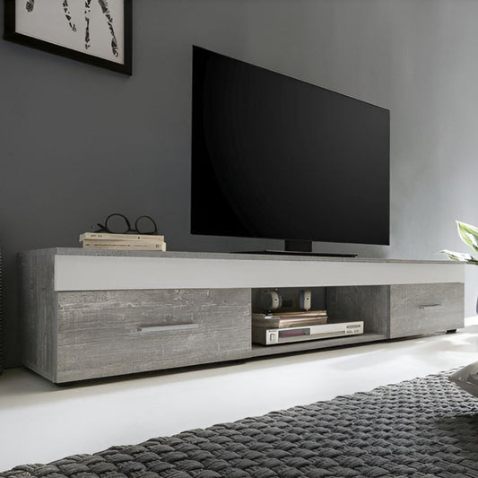 Tv Unit Grey & White - 160 x 40 x 40 cm | TV75