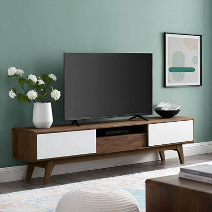Tv Unit White & Brown - 160 x 40 x 40 cm | TV61
