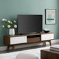 Tv Unit White & Brown - 160 x 40 x 40 cm | TV61