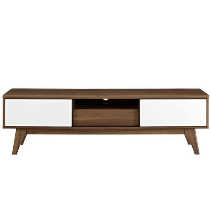 Tv Unit White & Brown - 160 x 40 x 40 cm | TV61