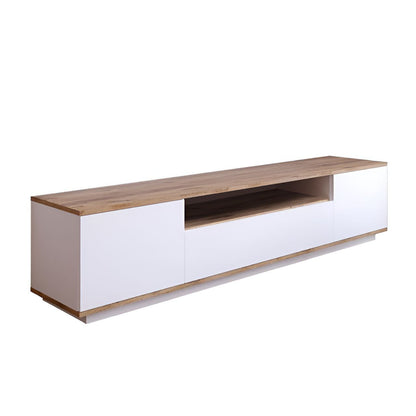 Tv Unit White & Wooden - 160 x 40 x 40 cm | TV53