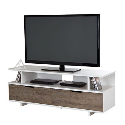 Tv Unit White & Wooden - 140 x 40 x 40 cm | TV42