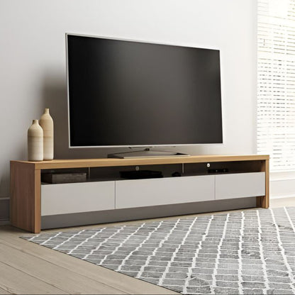 Tv Unit White & Wooden - 160 x 40 x 40 cm | TV41