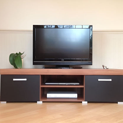 Tv Unit Black & Wooden - 150 x 40 x 40 cm | TV33