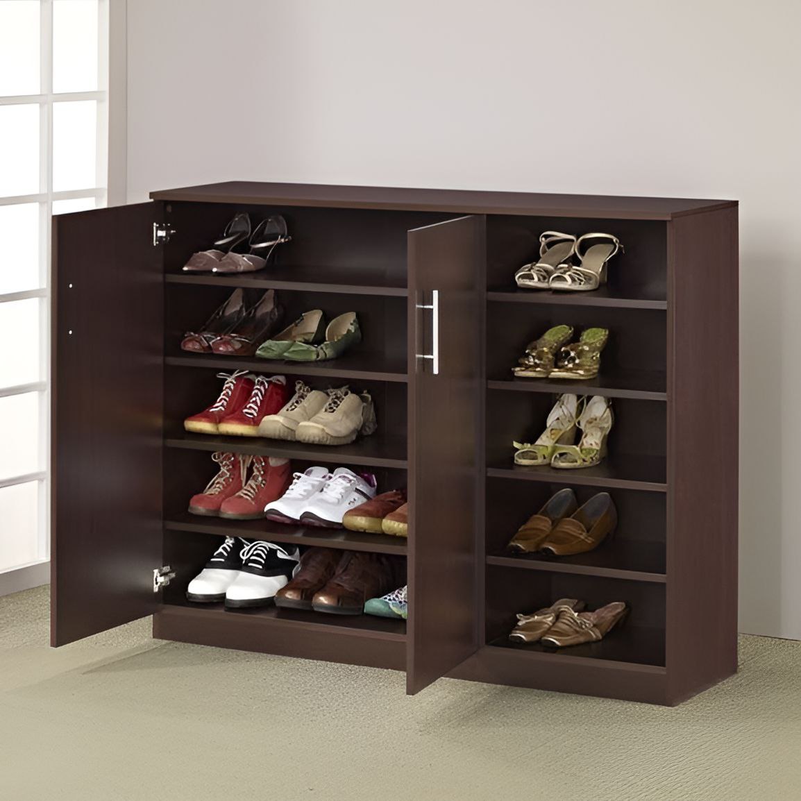 Shoe Closet Brown - 120 x 40 x 100 cm | SU29