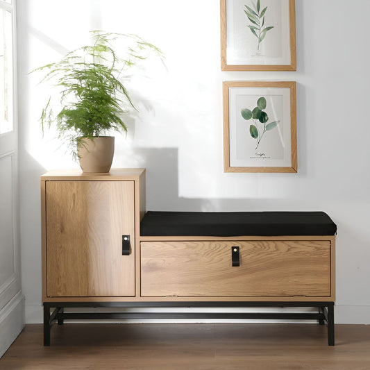 Shoe Closet Wooden & Black - 120 x 40 x 50 cm | SU78