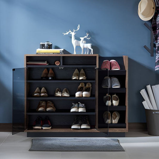 Shoe Closet Wooden & Black - 120 x 40 x 100 cm | SU74