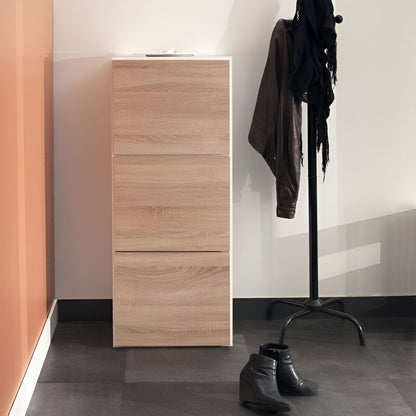 Shoe Closet White & Wooden - 60 x 40 x 100 cm | SU69