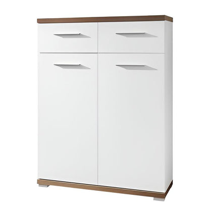 Shoe Closet White & Wooden - 80 x 40 x 120 cm | SU42