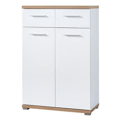 Shoe Closet White & Wooden - 80 x 40 x 120 cm | SU42
