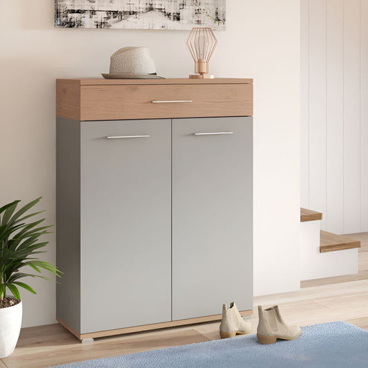 Shoe Closet Wooden & Grey - 80 x 40 x 120 cm | SU5