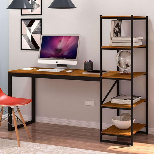 Desk Wooden & Black - 150 x 50 x 150 cm | DE5