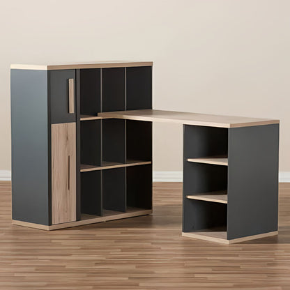 Desk Black & Wooden - 120 x 100 x 75 cm | DE36