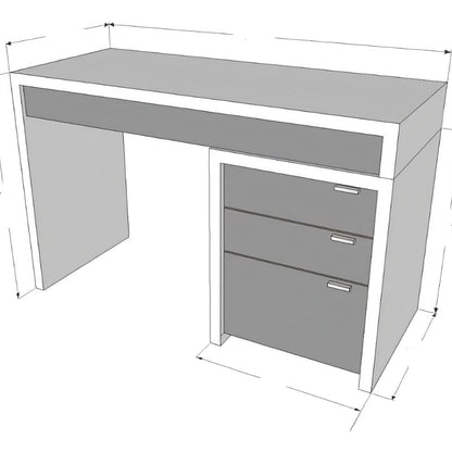 Desk White & Brown - 120 x 40 x 75 cm | DE26