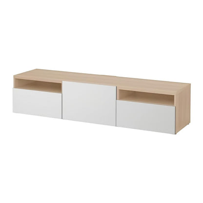 Tv Unit White & Wooden - 160 x 40 x 40 cm | TV59