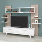 Tv Unit White & Wooden - 180 x 40 x 40 cm | TV37