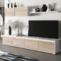 Tv Unit White & Wooden - 180 x 40 x 40 cm | TV30