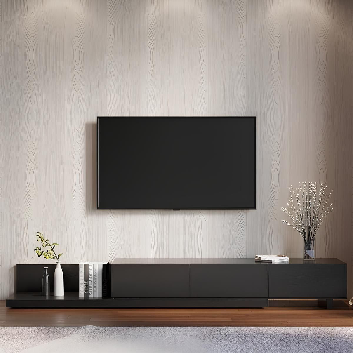 Tv Unit Black - 240 x 40 x 40 cm | TV91