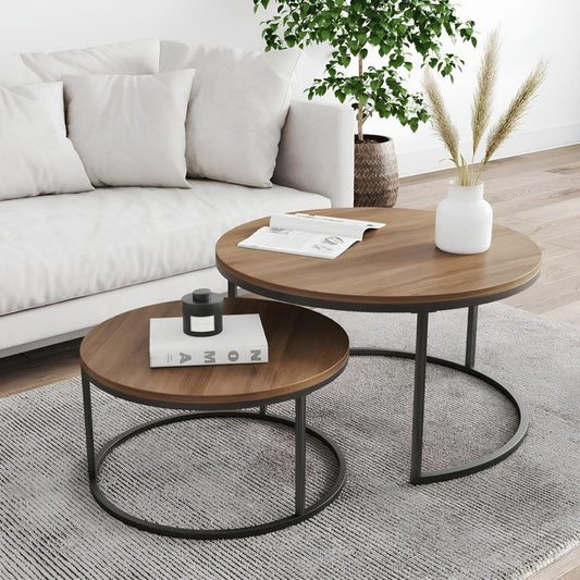 Table Unit Black & Wooden - 50 x 80 cm | TA33