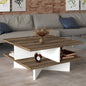 Table Unit White & Wooden - 80 x 80 x 40 cm | TA75